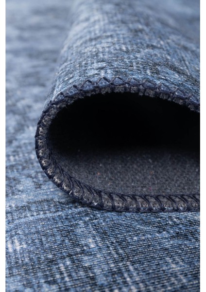 Belfast Klasik Mavi Polyester Dikdörtgen Modern Desenli Pamuk Makinada Yıkanabilir Hav Toz Vermez Leke Tutmayan Kaymaz Taban Dijital Makine Baskı Salon Yolluk Mutfak Halı fırsatları