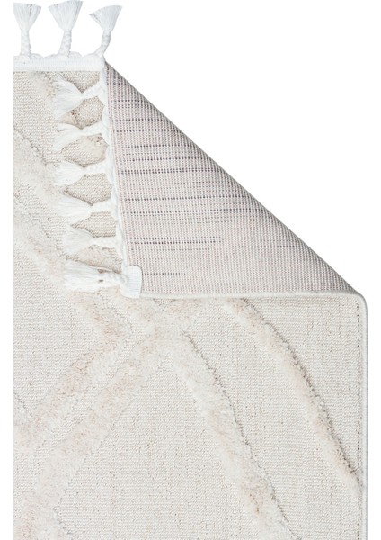 Taranto Beyaz Geometrik Etnik Modern Desenli Hav Vermeyen Leke Tutmayan Kolay Temizlenen Yumuşak Makine Salon Yolluk Mutfak Halı fiyatları