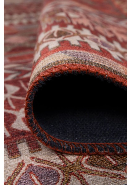 Norwich Klasik Kırmızı Polyester Dikdörtgen Modern Desenli Pamuk Makinada Yıkanabilir Hav Toz Vermez Leke Tutmayan Kaymaz Taban Dijital Makine Baskı Salon Yolluk Mutfak Halı modelleri