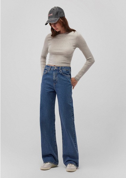 Victoria All Blue Vintage Indigo Mavisi Jean Pantolon 101072-88186 fiyatları