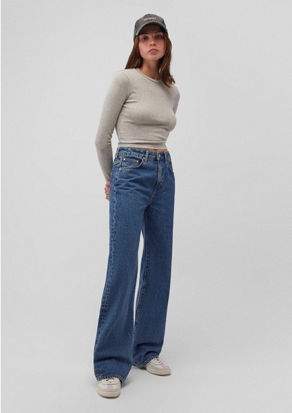 Victoria All Blue Vintage Indigo Mavisi Jean Pantolon 101072-88186 fırsatları