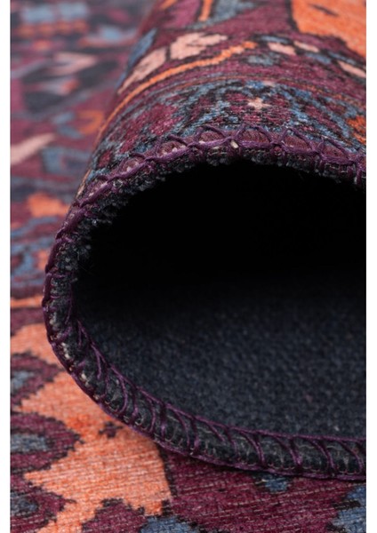 Coventry Klasik Bordo Polyester Dikdörtgen Modern Desenli Pamuk Makinada Yıkanabilir Hav Toz Vermez Leke Tutmayan Kaymaz Taban Dijital Makine Baskı Salon Yolluk Mutfak Halı modelleri