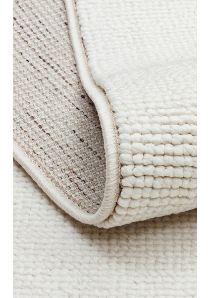 Beyaz Düz Etnik Modern Desenli Hav Vermeyen Leke Tutmayan Kolay Temizlenen Yumuşak Makine Salon Yolluk Mutfak Halı