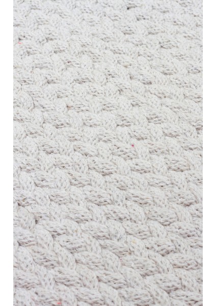 Beyaz Düz Etnik Modern Desenli Pamuk Jüt Halı fırsatları