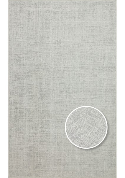 Lena Gümüş Modern Etnik Desenli Hav Vermeyen Leke Tutmayan Kolay Temizlenen Yumuşak Makine Salon Yolluk Mutfak Halı