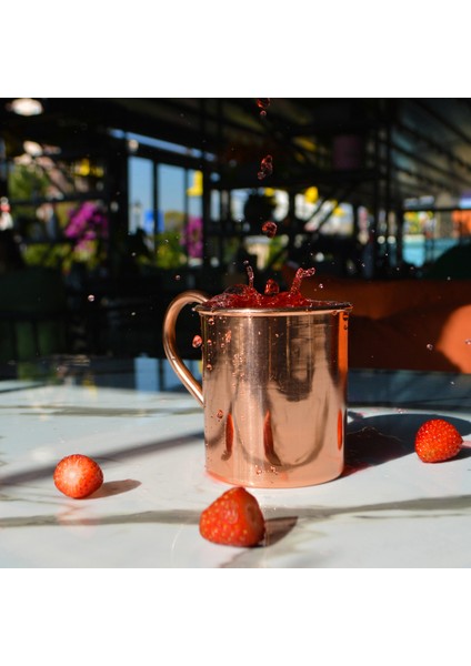 Bakır Kupa Bardak Düz Model Bakır Renk 500 ml modelleri