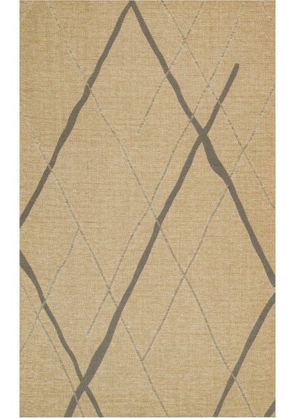 Furstenfeld Krem Geometrik Etnik Modern Desenli Akrilik Hav Vermeyen Leke Tutmayan Kolay Temizlenen Yumuşak Makine Salon Yolluk Mutfak Halı