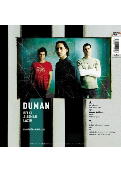 MÜZİK Duman Belki Alışman Lazım Rock Plak 33' Siyah Renk 2025 Basım fiyatları