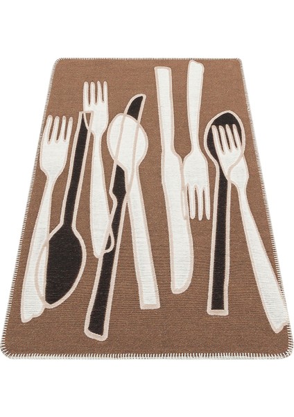 Sardinia Kahverengi Modern Etnik Desenli Pamuk Hav Vermeyen Leke Tutmayan Kolay Temizlenen Yumuşak Makine Salon Yolluk Mutfak Halı indirimleri