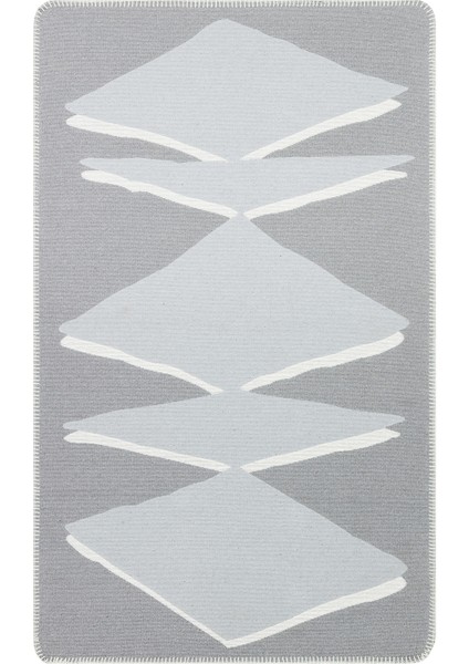 Kilimanjaro Gri Modern Etnik Desenli Pamuk Hav Vermeyen Leke Tutmayan Kolay Temizlenen Yumuşak Makine Salon Yolluk Mutfak Halı