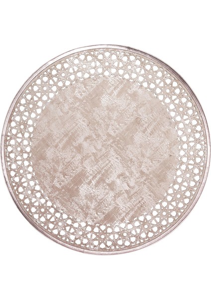 Seekirchen Vizon Modern Etnik Desenli Deri Halı