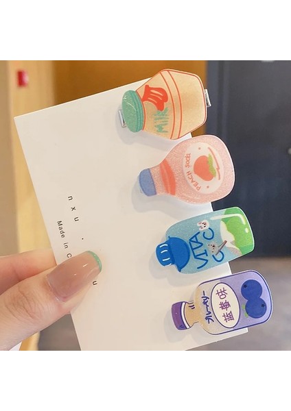 Style2 1 Adet 1 Adet Kızlar Sevimli Karikatür Içecekler Savaşlar Renkli Tokalar Çocuk Tatlı Saç Tokası Tokalarım Çocuk Moda Kadın Saç Şekillendirici Aracı (Yurt Dışından) modelleri