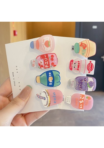 Style2 1 Adet 1 Adet Kızlar Sevimli Karikatür Içecekler Savaşlar Renkli Tokalar Çocuk Tatlı Saç Tokası Tokalarım Çocuk Moda Kadın Saç Şekillendirici Aracı (Yurt Dışından) indirimleri