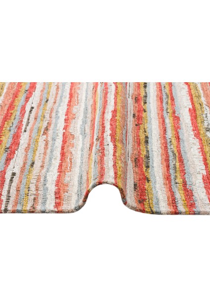 Koflach Kiremit Çizgili Etnik Modern Desenli Akrilik Hav Vermeyen Leke Tutmayan Kolay Temizlenen Yumuşak Makine Salon Yolluk Mutfak Halı fiyatları