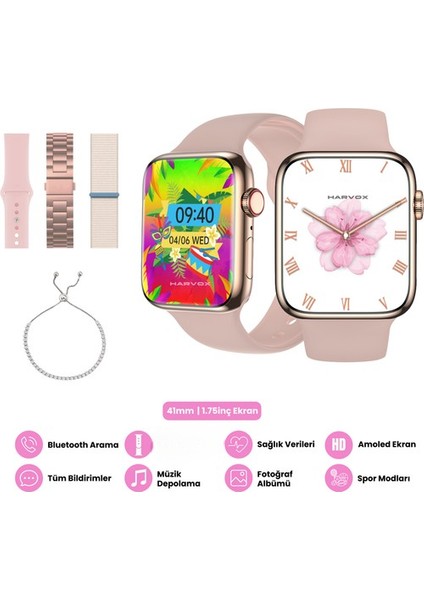 Watch 10 Mini Akıllı Saat Dolu Kutu Içeriği 3 Kordon ve Bileklik