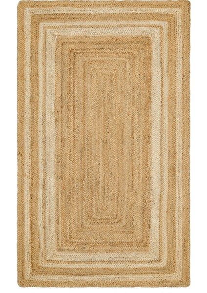 Scharding Bej Modern Etnik Desenli Jüt Jüt Halı
