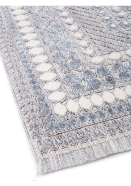 Viha Çerçeveli Mavi Polyester Dikdörtgen Modern Desenli Akrilik Hav Vermeyen Leke Tutmayan Kolay Temizlenen Yumuşak Makine Salon Yolluk Mutfak Halı fiyatları