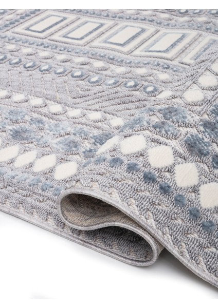 Viha Çerçeveli Mavi Polyester Dikdörtgen Modern Desenli Akrilik Hav Vermeyen Leke Tutmayan Kolay Temizlenen Yumuşak Makine Salon Yolluk Mutfak Halı modelleri