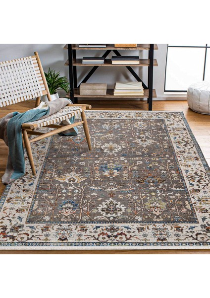 Çerçeveli Krem Pamuk Dikdörtgen Modern Desenli Pamuk Makinada Yıkanabilir Hav Toz Vermez Leke Tutmayan Kaymaz Taban Dijital Makine Baskı Salon Yolluk Mutfak Halı fiyatları