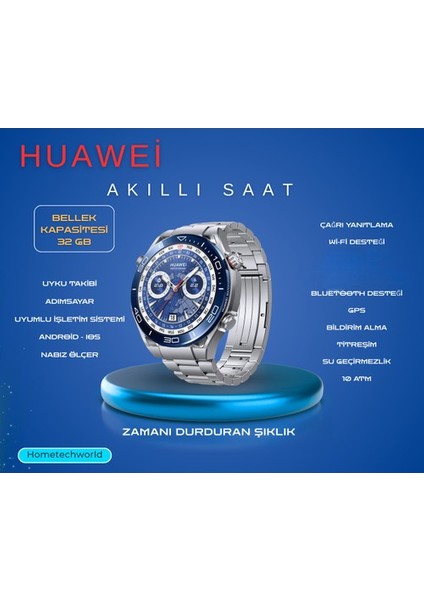 Watch Ultimate Akıllı Saat 3 Farklı Buton (Döner Taç, Fonksiyon Tuşu ve Yeni Yardımcı Asistan