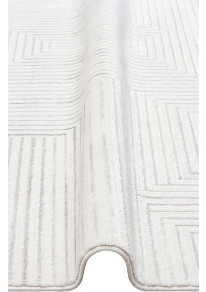 Indus Gri Geometrik Etnik Modern Desenli Akrilik Hav Vermeyen Leke Tutmayan Kolay Temizlenen Yumuşak Makine Salon Yolluk Mutfak Halı modelleri