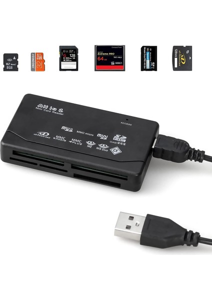 All In One USB 2.0 Reader & Writer – Sd - Microsd – Cf - Ms/ms Pro / Ms Duo Kart Okuyucu fiyatları