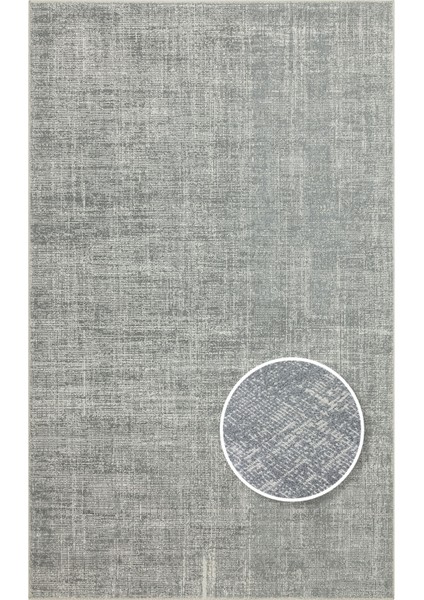 Amur Gri Modern Etnik Desenli Hav Vermeyen Leke Tutmayan Kolay Temizlenen Yumuşak Makine Salon Yolluk Mutfak Halı