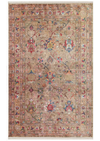 Waidhofen Bej Eskitme Etnik Modern Desenli Hav Vermeyen Leke Tutmayan Kolay Temizlenen Yumuşak Makine Salon Yolluk Mutfak Halı