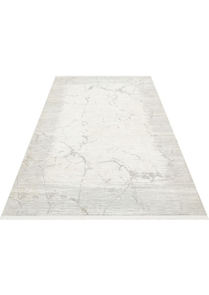 Gri Modern Etnik Desenli Poliproplen Hav Vermeyen Leke Tutmayan Kolay Temizlenen Yumuşak Makine Salon Yolluk Mutfak Halı