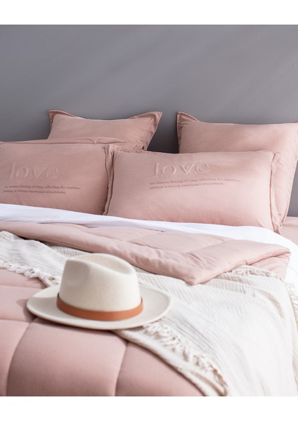 Bobigny SuperSoft Tek Kişilik Comforter Set - Pudra fırsatları