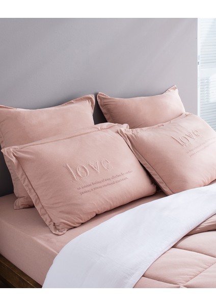 Bobigny SuperSoft Tek Kişilik Comforter Set - Pudra indirimleri