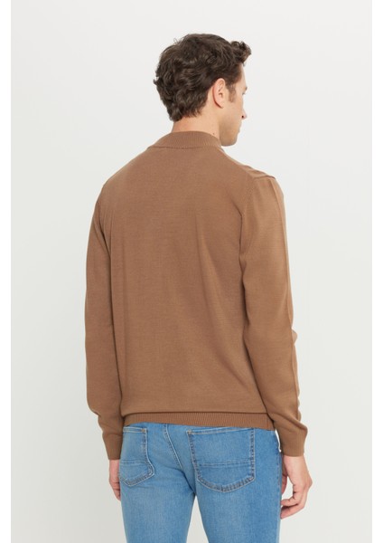 Erkek Vizon Tüylenme Yapmayan Standart Fit Normal Kesim Yarım Balıkçı Yaka Triko Kazak indirimleri