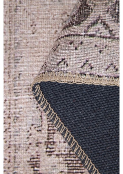 Lichfield Klasik Bej Polyester Kare Modern Desenli Pamuk Makinada Yıkanabilir Hav Toz Vermez Leke Tutmayan Kaymaz Taban Dijital Makine Baskı Salon Yolluk Mutfak Halı fırsatları