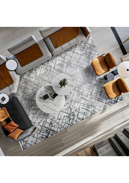 Gri Geometrik Etnik Modern Desenli Pamuk Makinada Yıkanabilir Hav Toz Vermez Leke Tutmayan Kaymaz Taban Dijital Makine Baskı Salon Yolluk Mutfak Halı fiyatları