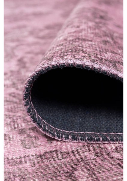 Bangor Klasik Pembe Polyester Dikdörtgen Modern Desenli Pamuk Makinada Yıkanabilir Hav Toz Vermez Leke Tutmayan Kaymaz Taban Dijital Makine Baskı Salon Yolluk Mutfak Halı modelleri