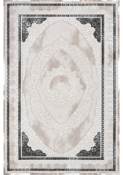 Klasik Gri Pamuk Dikdörtgen Modern Desenli Pamuk Makinada Yıkanabilir Hav Toz Vermez Leke Tutmayan Kaymaz Taban Dijital Makine Baskı Salon Yolluk Mutfak Halı