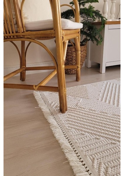 Xinyi Ekru Modern Etnik Desenli Hav Vermeyen Leke Tutmayan Kolay Temizlenen Yumuşak Makine Salon Yolluk Mutfak Halı fiyatları