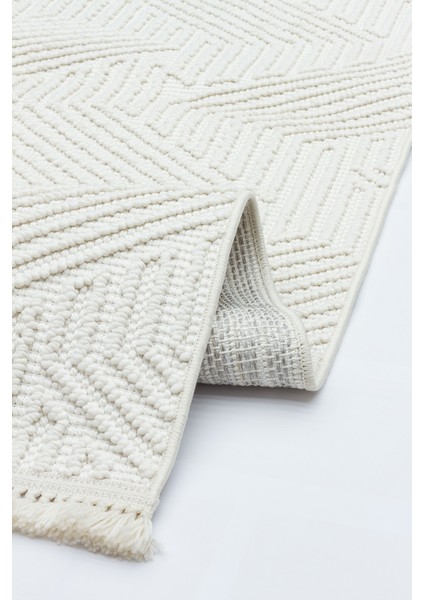 Xinyi Ekru Modern Etnik Desenli Hav Vermeyen Leke Tutmayan Kolay Temizlenen Yumuşak Makine Salon Yolluk Mutfak Halı