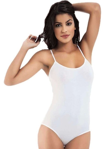 2 Adet Ip Askılı Kadın Çıtçıtlı Body Beyaz ve Ten fiyatları