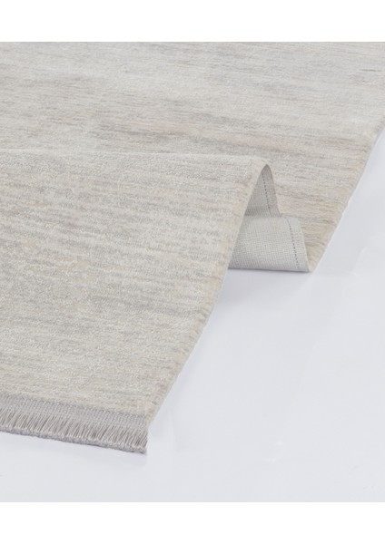 Vennela Gri Düz Etnik Modern Desenli Viskon Hav Vermeyen Leke Tutmayan Kolay Temizlenen Yumuşak Makine Salon Yolluk Mutfak Halı