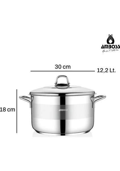 Stone 30 cm Derin Tencere Çelik Kapak indirimleri