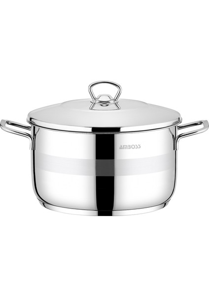 Stone 30 cm Derin Tencere Çelik Kapak