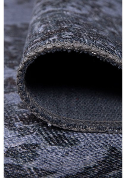 Preston Klasik Mavi Polyester Kare Modern Desenli Pamuk Makinada Yıkanabilir Hav Toz Vermez Leke Tutmayan Kaymaz Taban Dijital Makine Baskı Salon Yolluk Mutfak Halı modelleri