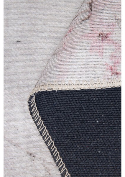 Ely Çiçekli Pembe Polyester Kare Modern Desenli Pamuk Makinada Yıkanabilir Hav Toz Vermez Leke Tutmayan Kaymaz Taban Dijital Makine Baskı Salon Yolluk Mutfak Halı fırsatları