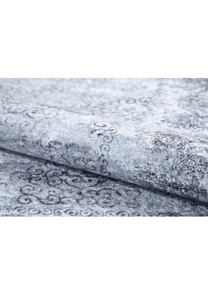 Tijuana Gri Göbekli Etnik Modern Desenli Makinada Yıkanabilir Hav Toz Vermez Leke Tutmayan Kaymaz Taban Dijital Makine Baskı Salon Yolluk Mutfak Halı indirimleri