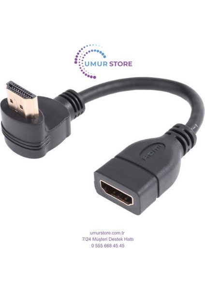 HDMI Dişi Erkek Uzatma 90 Derece Dirsek Çevirici Dönüştürücü Kablosu fiyatları