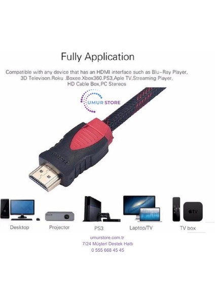 HDMI Kablosu 1.4b 3D 1.5 Metre HDMI Görüntü Kablosu modelleri