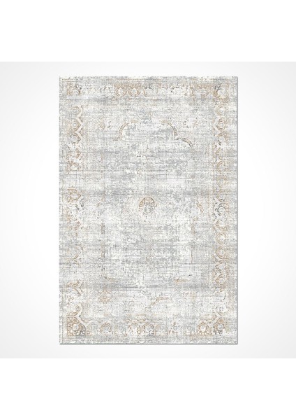 Opal Eskitme Gri Viskon Dikdörtgen Modern Desenli Akrilik Hav Vermeyen Leke Tutmayan Kolay Temizlenen Yumuşak Makine Salon Yolluk Mutfak Halı