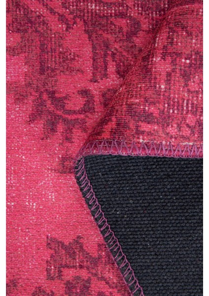 Plymouth Klasik Fuşya Polyester Dikdörtgen Modern Desenli Pamuk Makinada Yıkanabilir Hav Toz Vermez Leke Tutmayan Kaymaz Taban Dijital Makine Baskı Salon Yolluk Mutfak Halı fırsatları