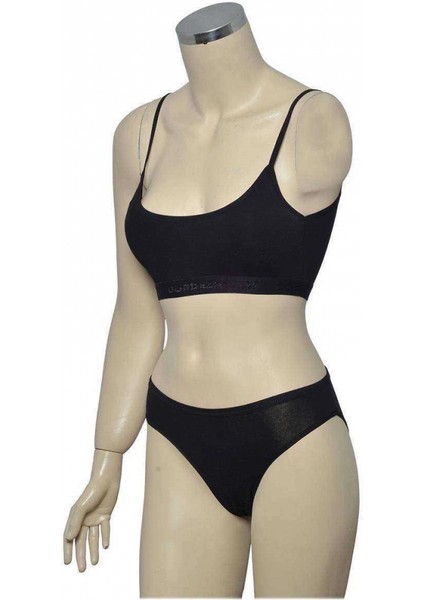 Pedli Ip Askılı Yarım Atlet Büstiyer Külot Takım Siyah fiyatları